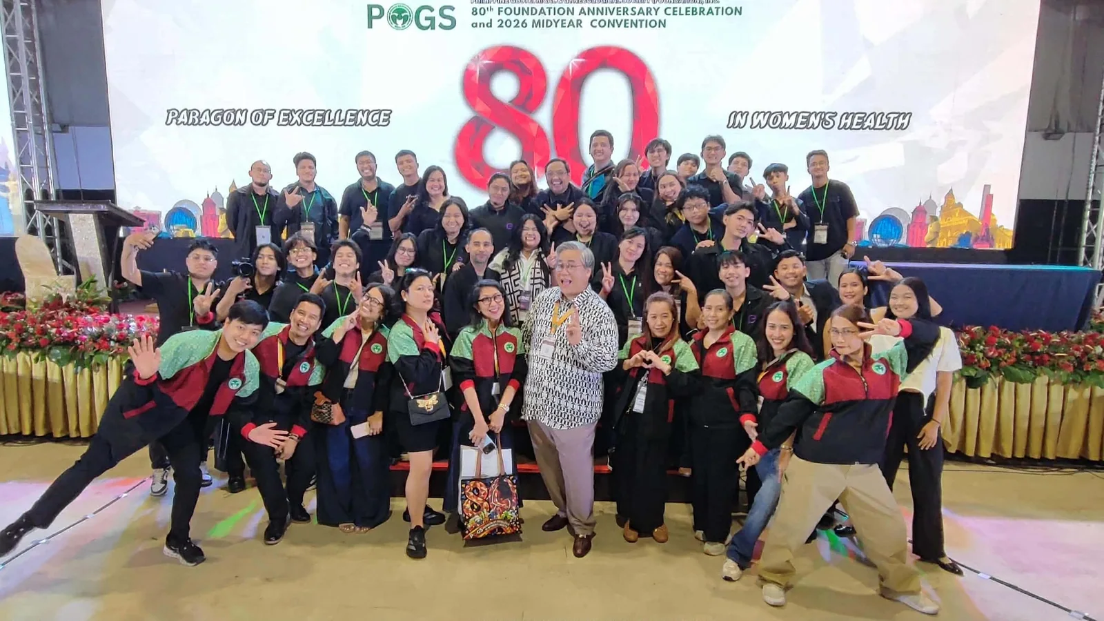 The EventsHub team on stage at a live event