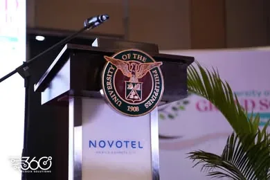 Stage at the UP College of Medicine Grand Scientific Symposium covered by 360 Logix Creatives